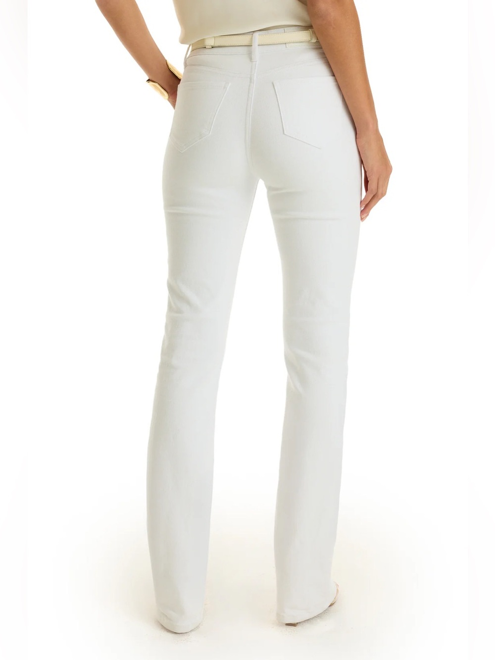 The Noli Shop Aria Flare Jean in White - Picture 4 of 10